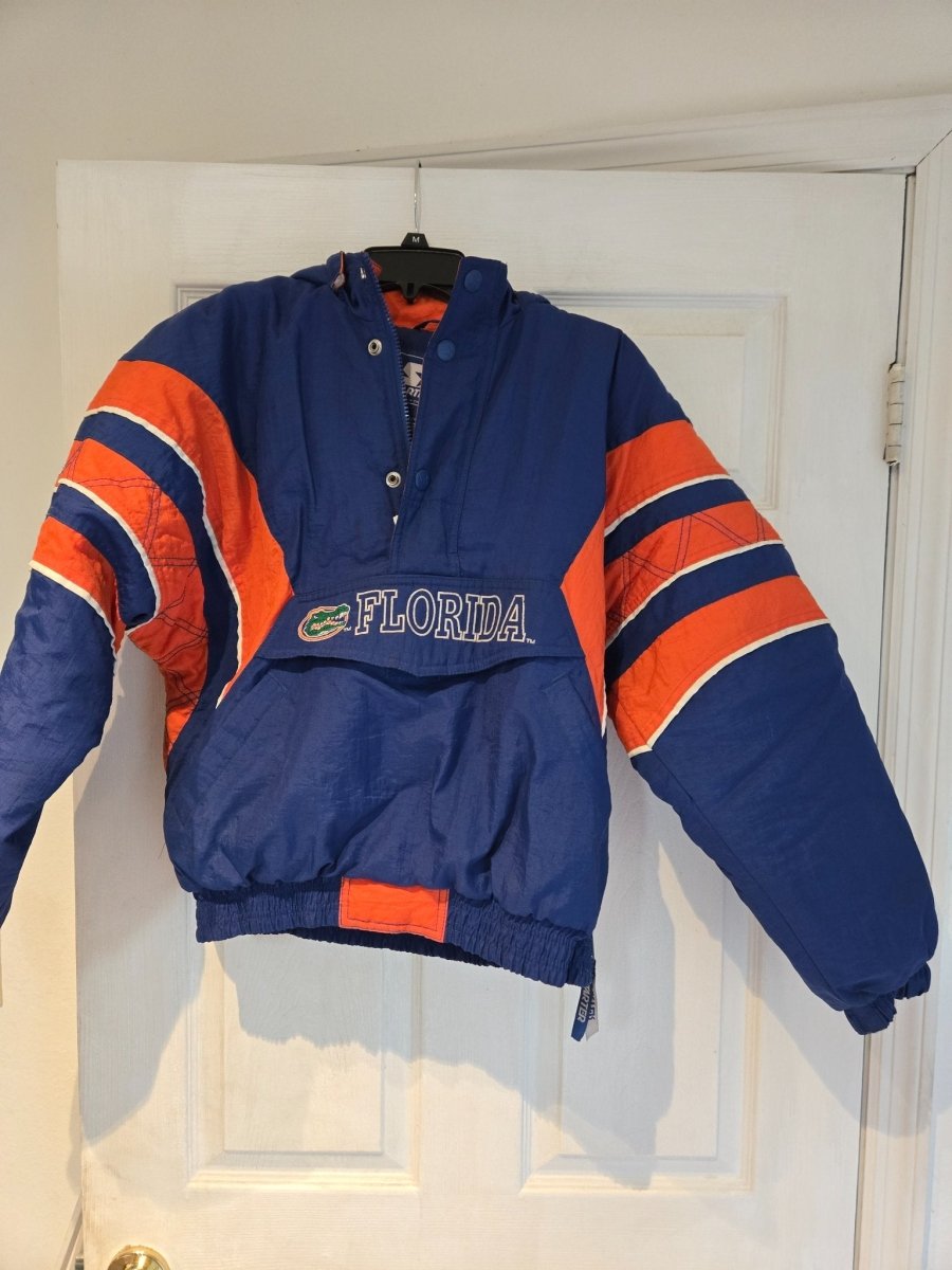 Florida Gators Starter Size Large Pullover Jacket Front Pouch Pocket Vintage - Jackets - ThrowbackBuys - Amanda's Awesome Finds