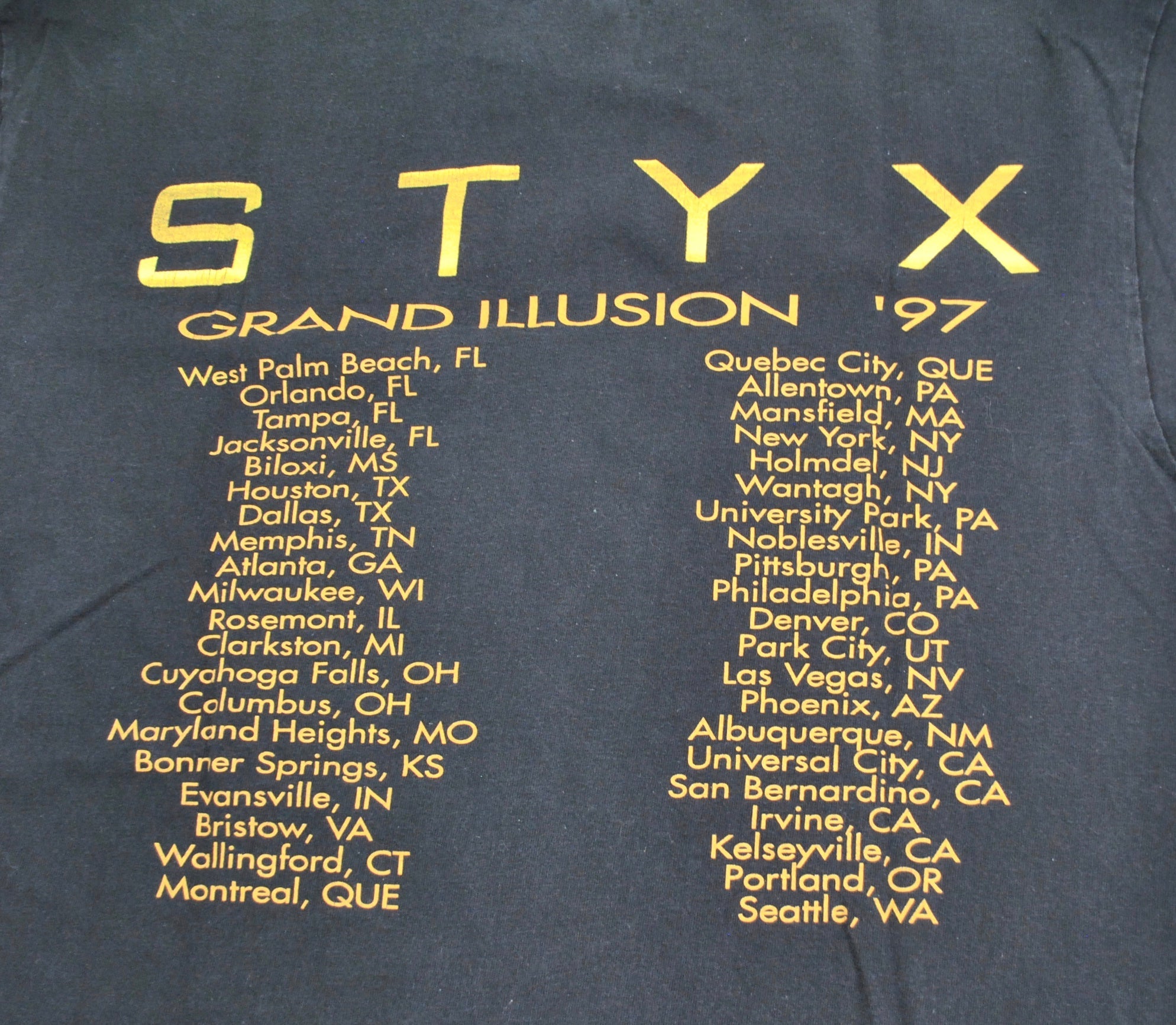 1997 - Styx: Tour Shirt - Unisex XL
