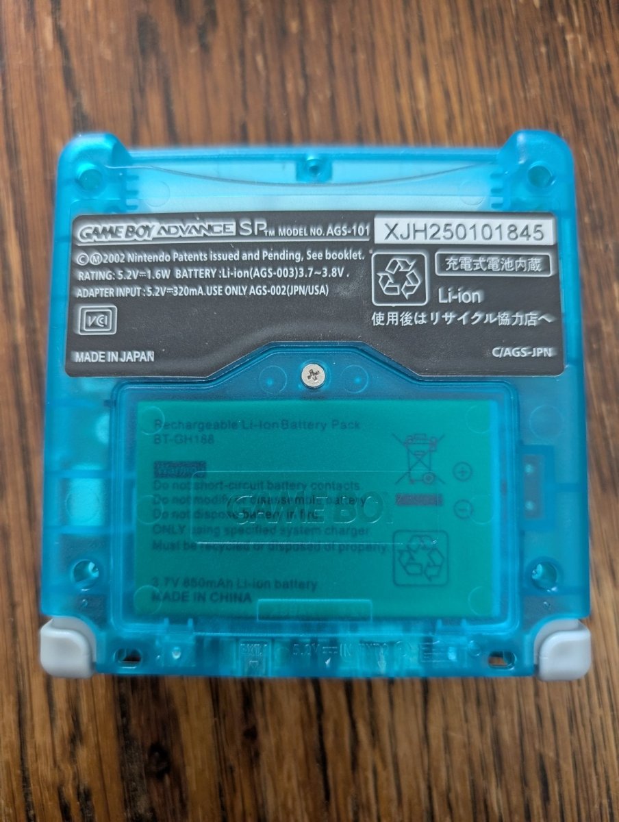 Gameboy Advance SP - Glow in the Dark Edition - with IPS v5 backlit screen - Video Games - ThrowbackBuys - Slaqr Retro Gaming & Collectibles