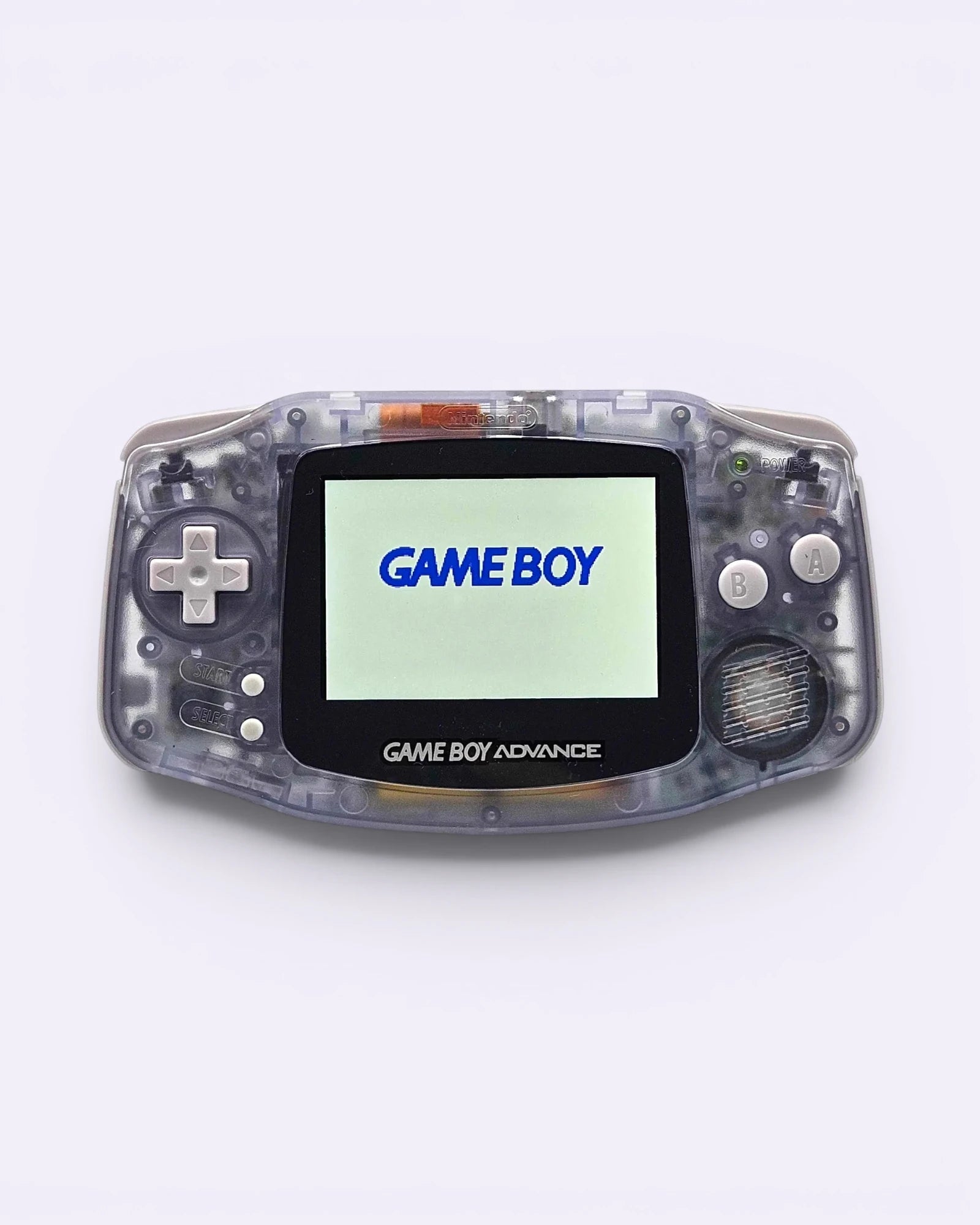 2001 - Nintendo Game Boy Advance: IPS Modified Clear Glacier Console w/ USB-C Battery Pack