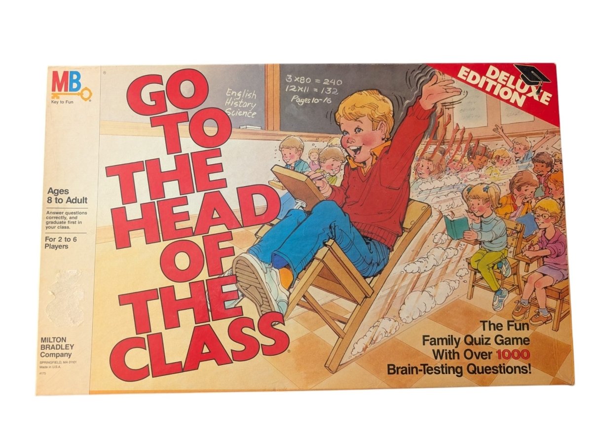 Go to the Head of the Class Deluxe - COMPLETE - Milton Bradley - (1986) - Board Games - ThrowbackBuys -Slaqr Retro Gaming & Collectibles