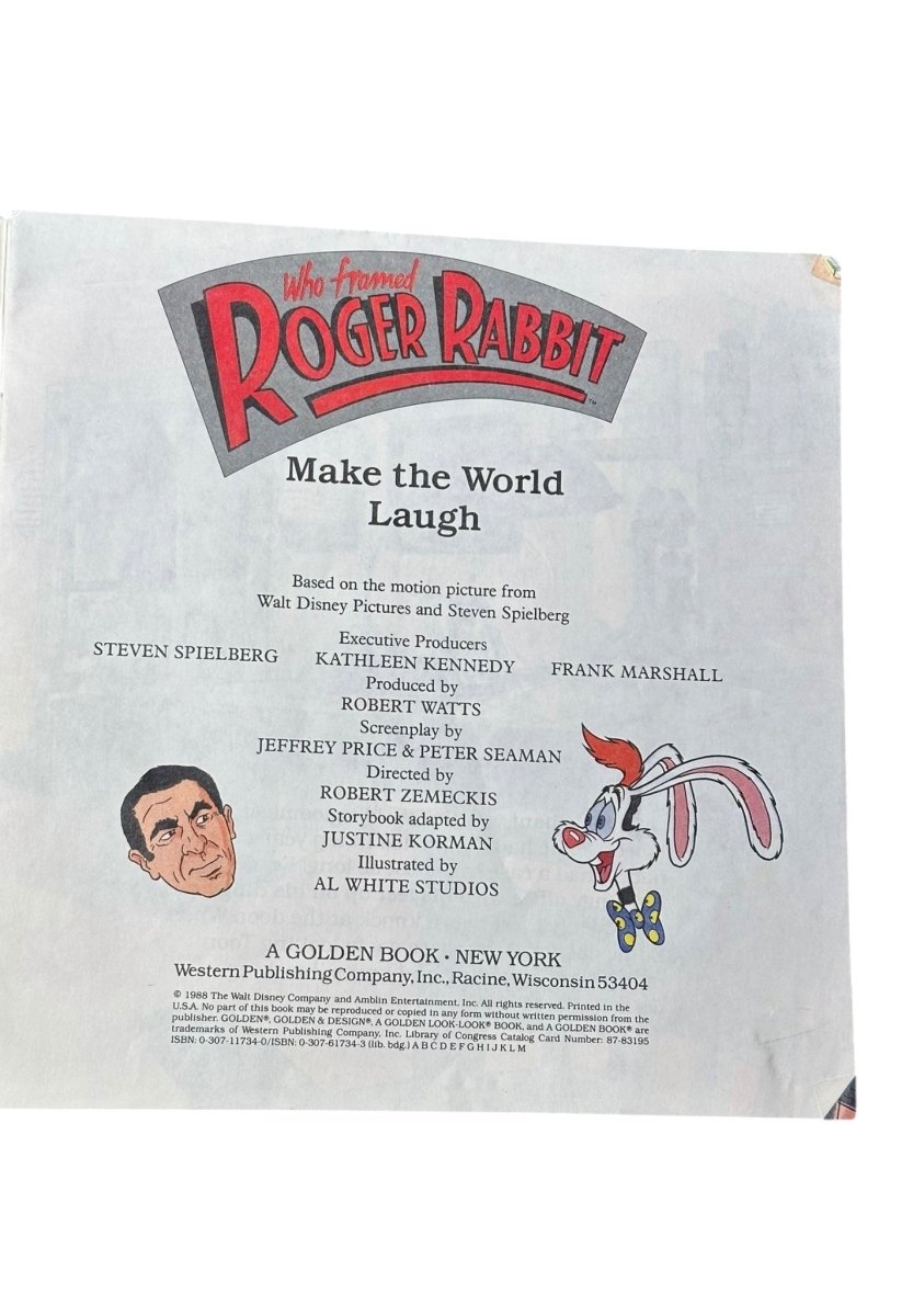 Golden Look - Look Bks.: Who Framed Roger Rabbit : Make the World Laugh by Golden - Books - ThrowbackBuys - Abunnysvintageco