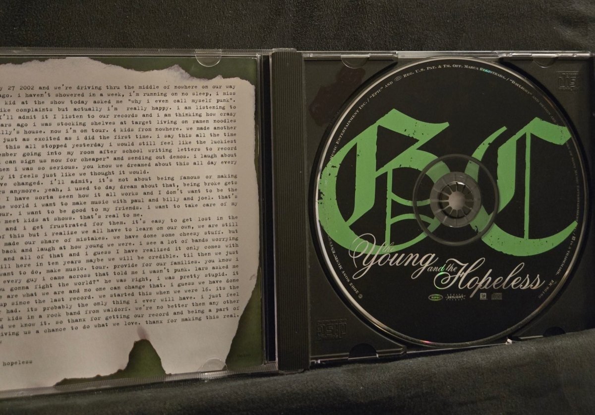 Good Charlotte The Young and the Hopeless CD - CDs - ThrowbackBuys -Amanda's Awesome Finds