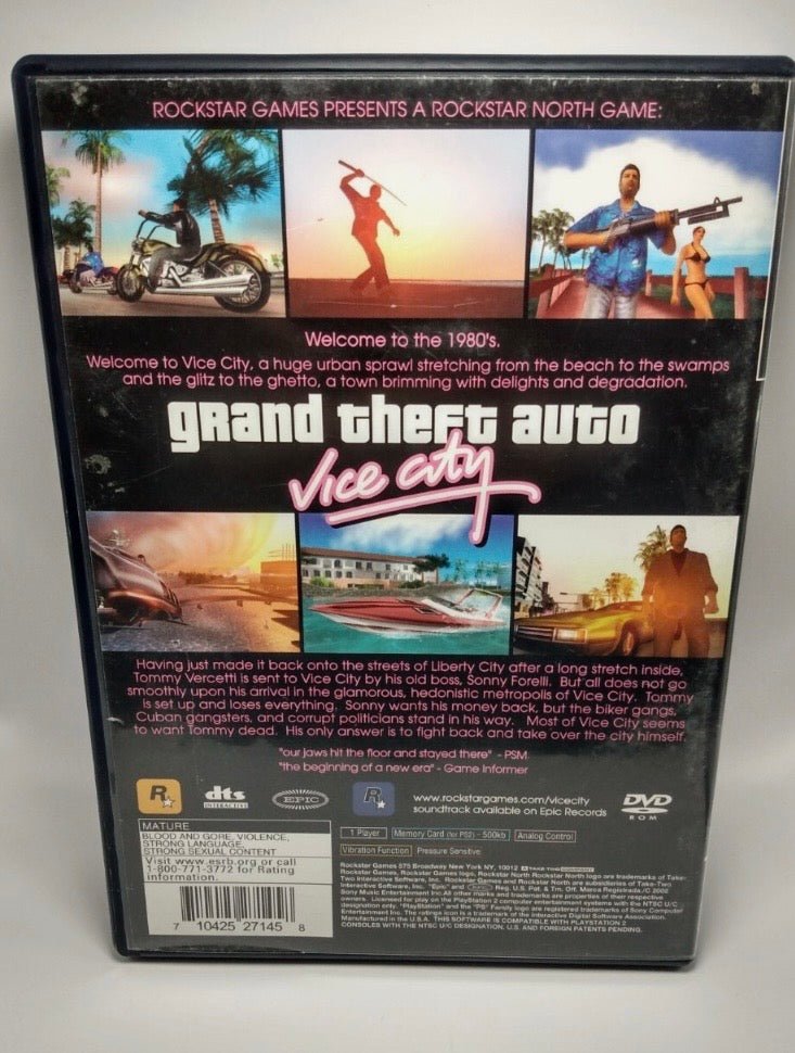 Grand Theft Auto Vice City PS2 PlayStation 2 With Manual - No Poster - Video Games - ThrowbackBuys - Just_in_collections