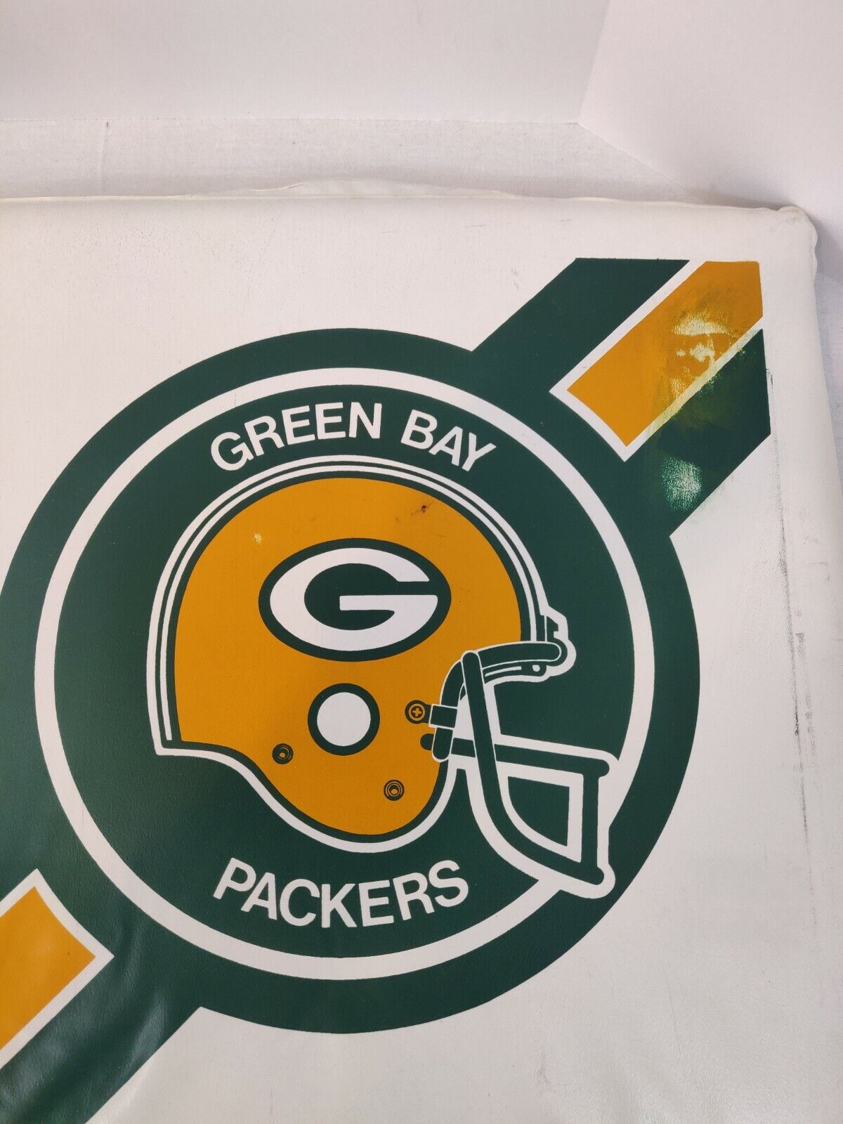 Vintage - Green Bay Packers Football (NFL) Seat Cushion Set of 2, White/Green