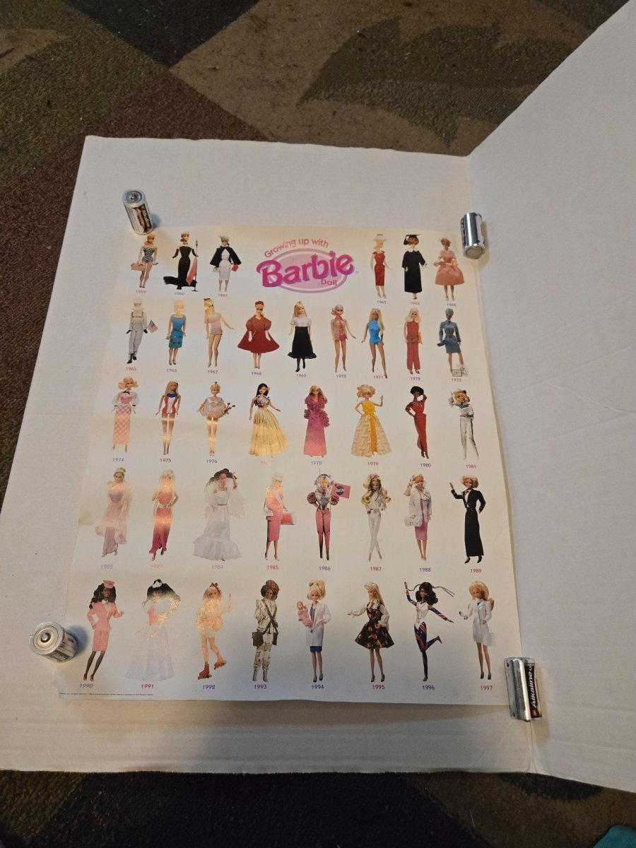 Growing Up With Barbie Doll Poster 1997 - Posters - ThrowbackBuys - Amanda's Awesome Finds
