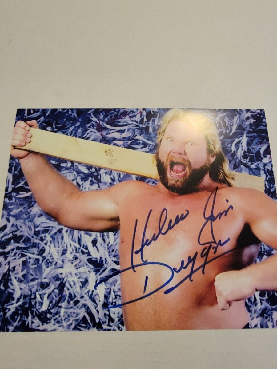Hacksaw Jim Duggan Autographed 2x4 Photo with COA. - Paper Goods - ThrowbackBuys - Amanda's Awesome Finds