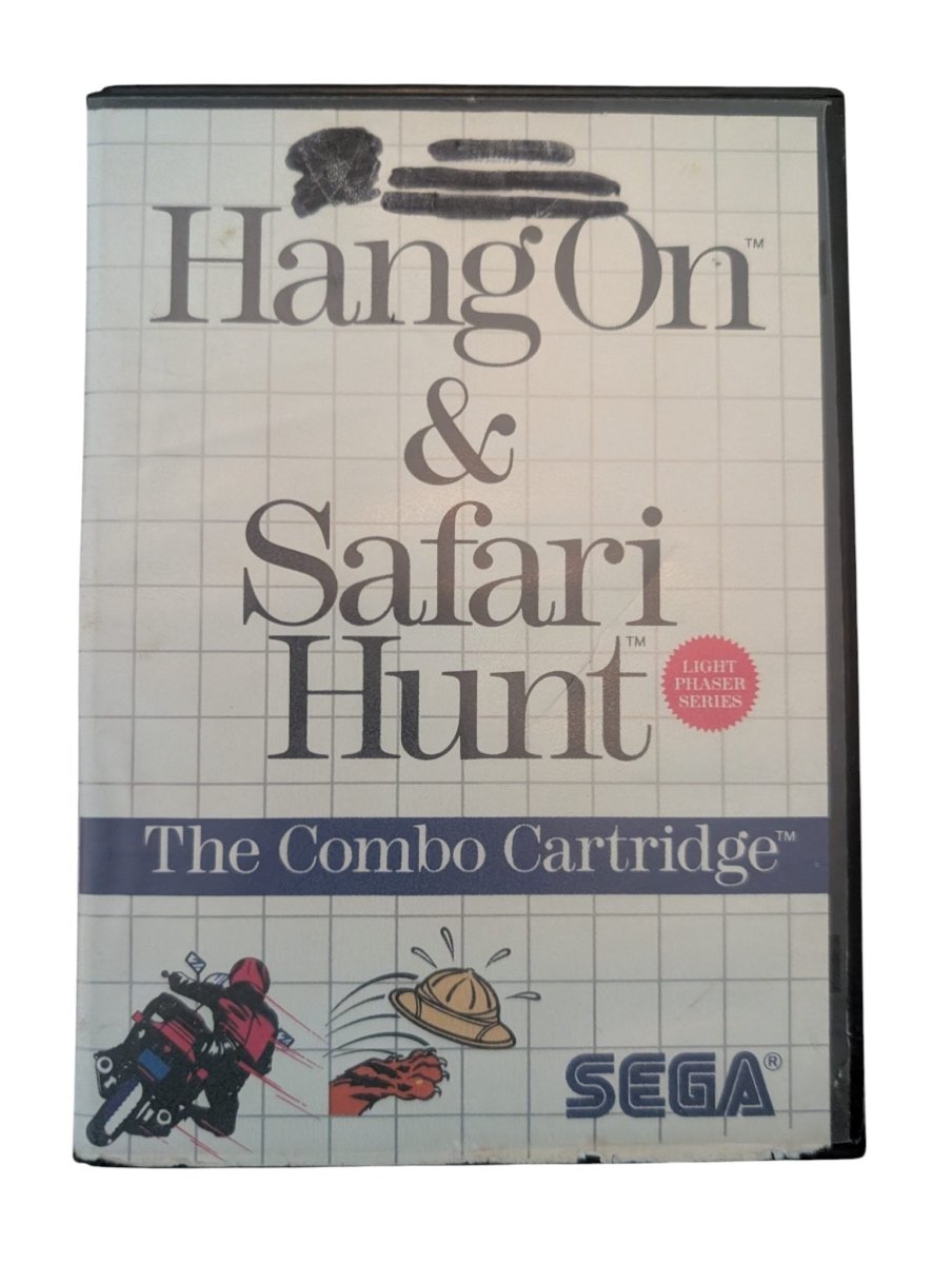 Hang On & Safari Hunt - SEGA Master System - (1986) - No Manual - Video Games - ThrowbackBuys -Slaqr Retro Gaming & Collectibles