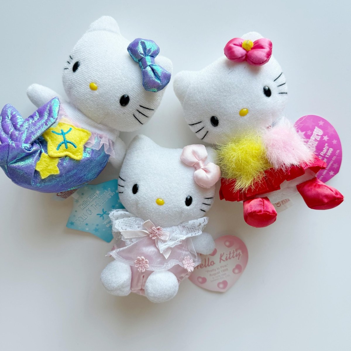 Hello Kitty Zodiac Plush's Pisces August September Cheerleader Pretty In Pink - Stuffed Animals & Plushies - ThrowbackBuys - NostalgicEpisodes