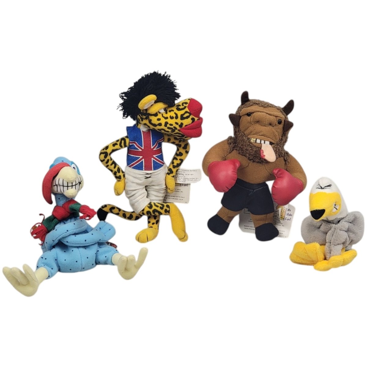 Infamous Meanies Bean Bag Plush Lot of 4 Mike Bison, Mick Jaguar, & More - 1998 - Collectible Toys - ThrowbackBuys - A N E 1 Stop Shop