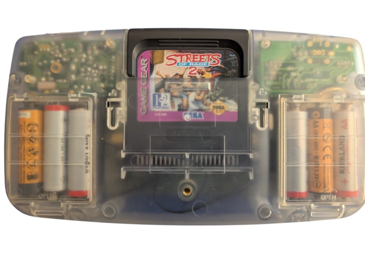 IPS Screen Game Gear w/ Streets of Rage II - Clear Shell - Video Games - ThrowbackBuys -Slaqr Retro Gaming & Collectibles