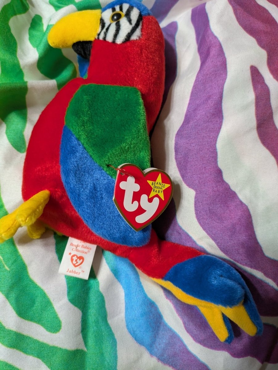 Jabber the Parrot Ty Beanie Baby 1998 Bean Plush - Plushies - ThrowbackBuys - Furby Queen