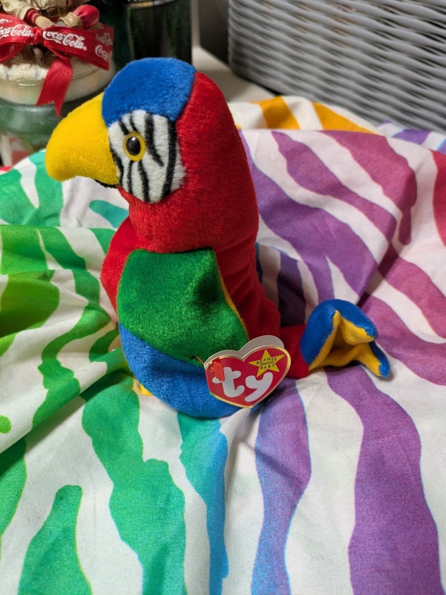 Jabber the Parrot Ty Beanie Baby 1998 Bean Plush - Plushies - ThrowbackBuys - Furby Queen