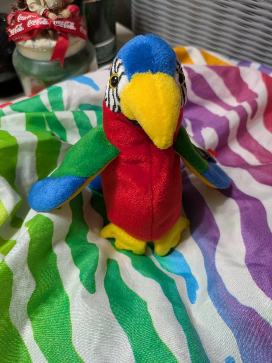 Jabber the Parrot Ty Beanie Baby 1998 Bean Plush - Plushies - ThrowbackBuys - Furby Queen