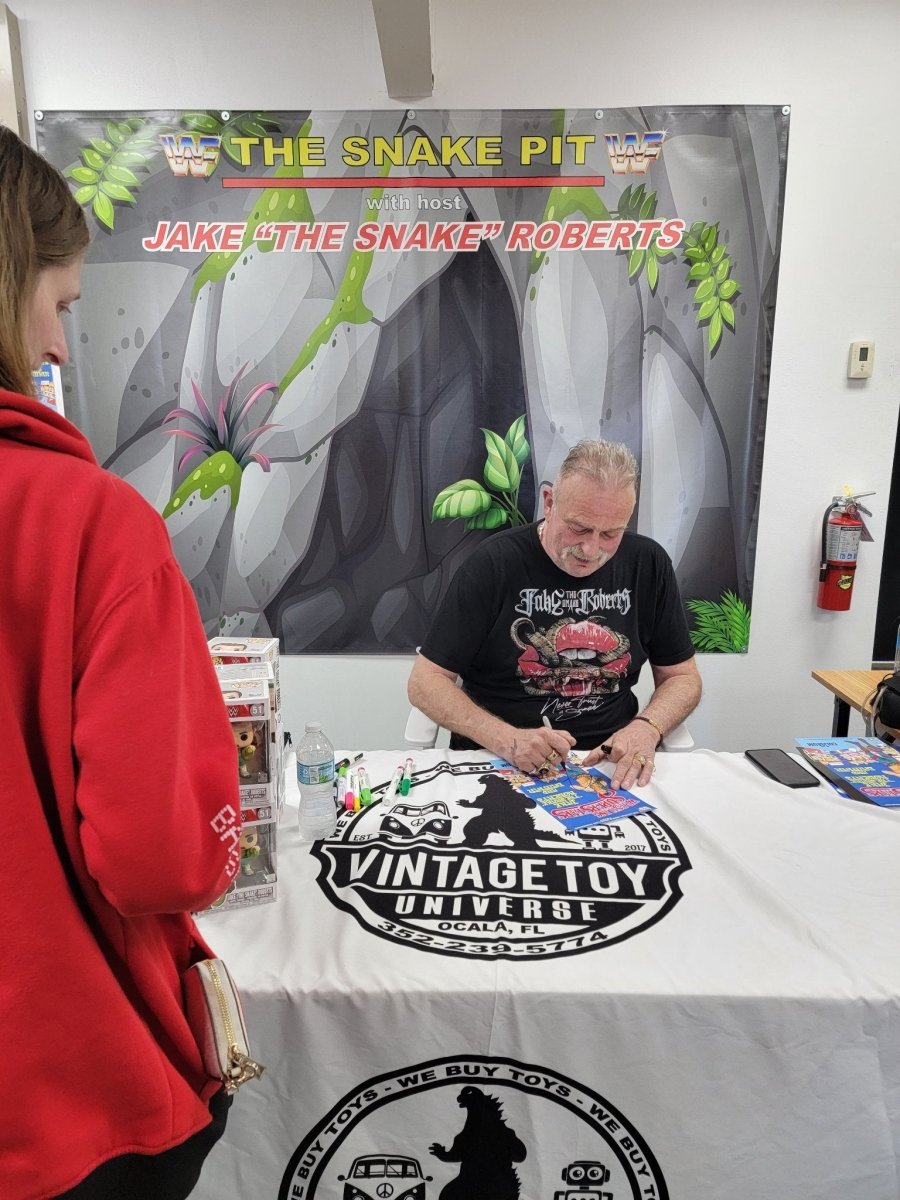 Jake The Snake Roberts Autographed Mini Poster Blue Ink with no COA - Paper Goods - ThrowbackBuys - Amanda's Awesome Finds