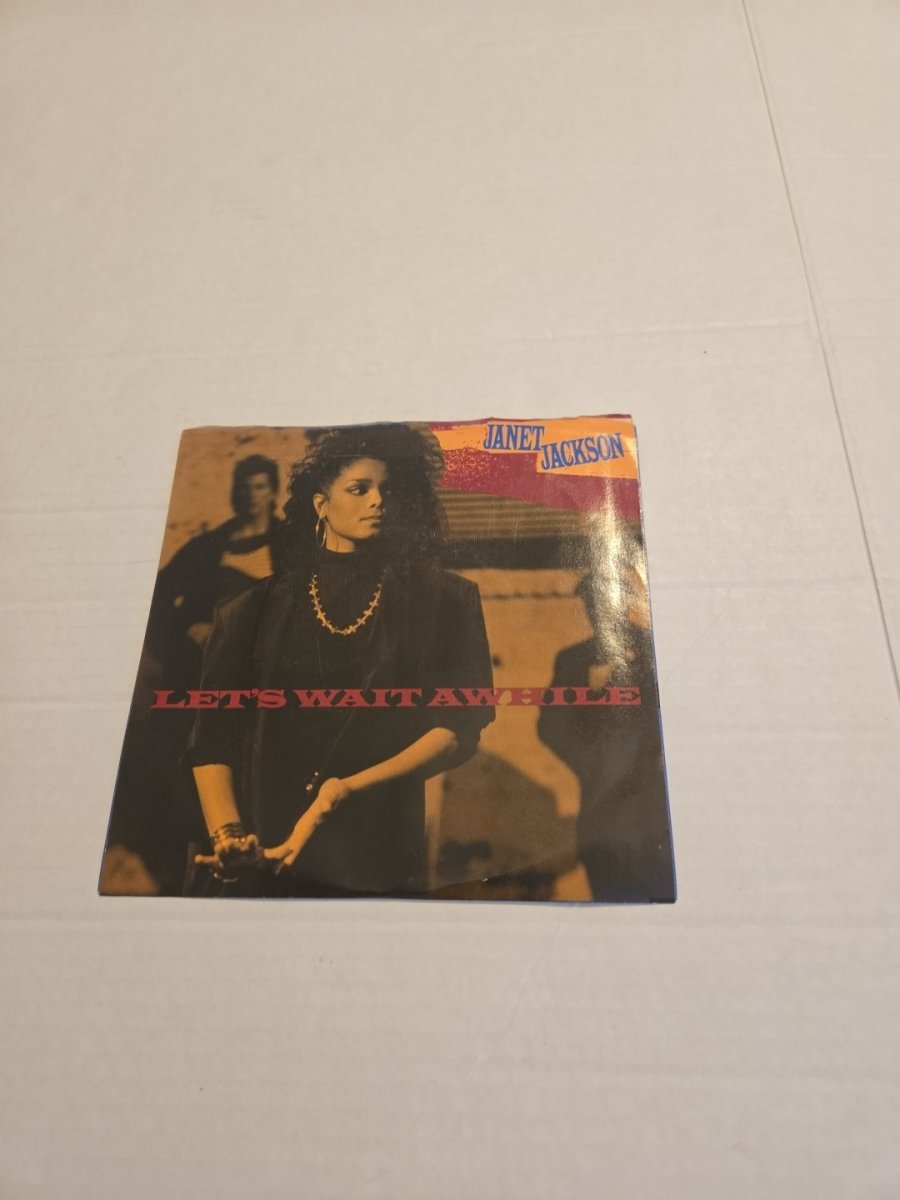 Janet Jackson Let's Wait Awhile 45 RPM Vinyl Record - Vinyl - ThrowbackBuys - Amanda's Awesome Finds