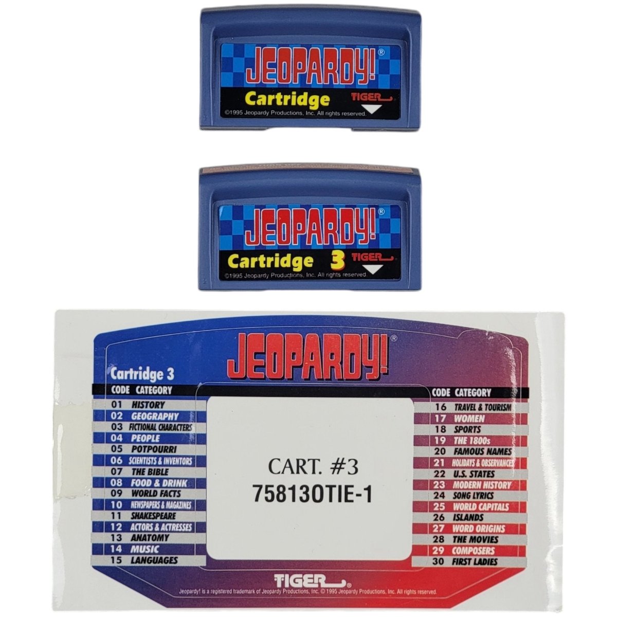 Jeopardy Electronic Handheld Game Model 7 - 581 - Tiger 1995 - Handheld Consoles - ThrowbackBuys - A N E 1 Stop Shop