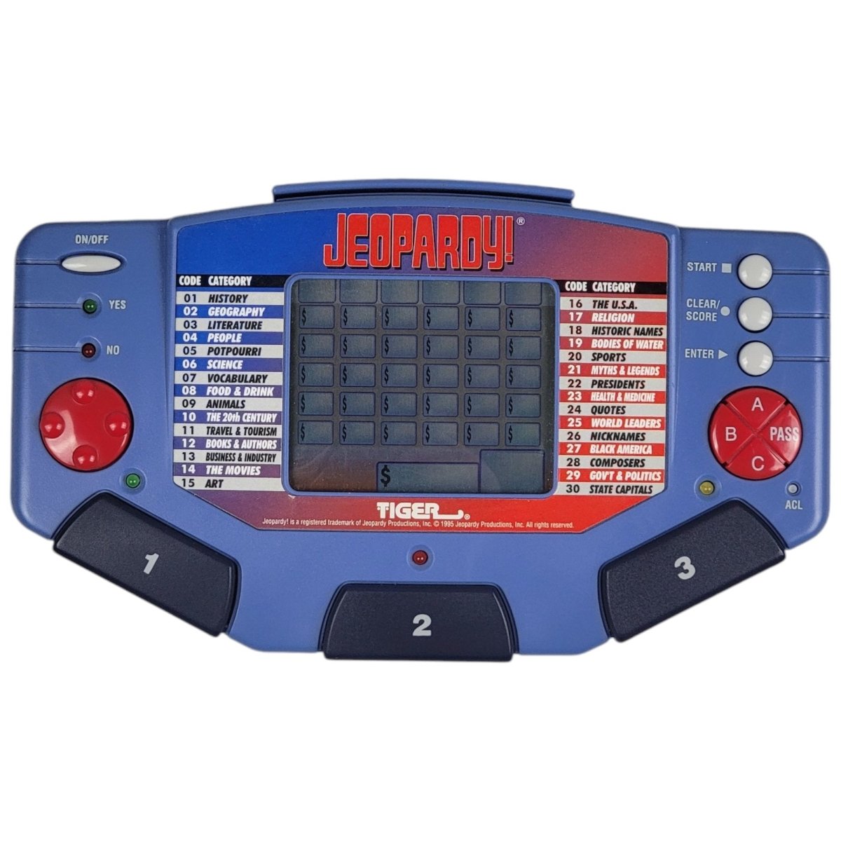 Jeopardy Electronic Handheld Game Model 7 - 581 - Tiger 1995 - Handheld Consoles - ThrowbackBuys - A N E 1 Stop Shop