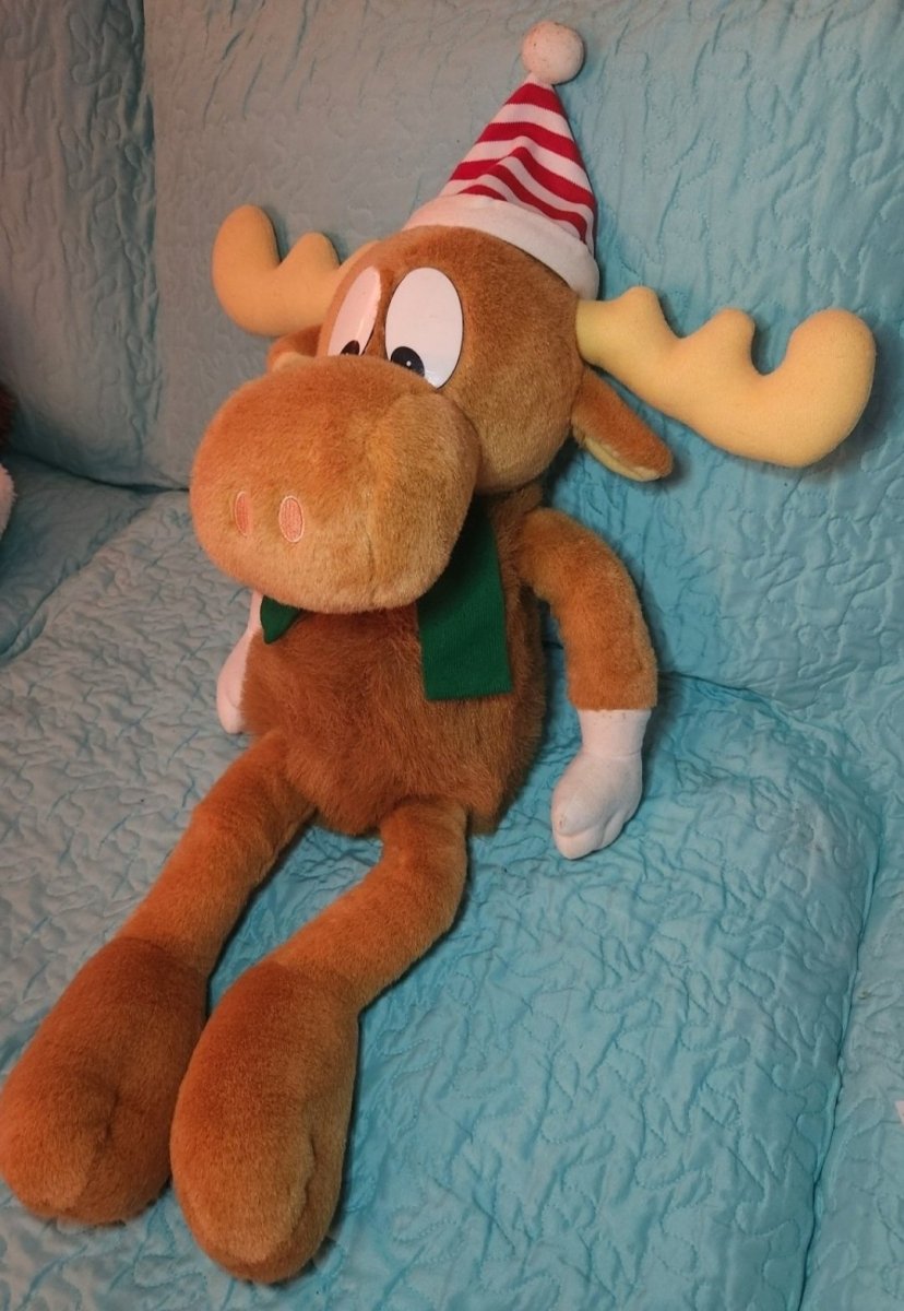 Jumbo Christmas Bullwinkle Plush 1996 - Collectible Toys - ThrowbackBuys - Forevertreasuresthrift