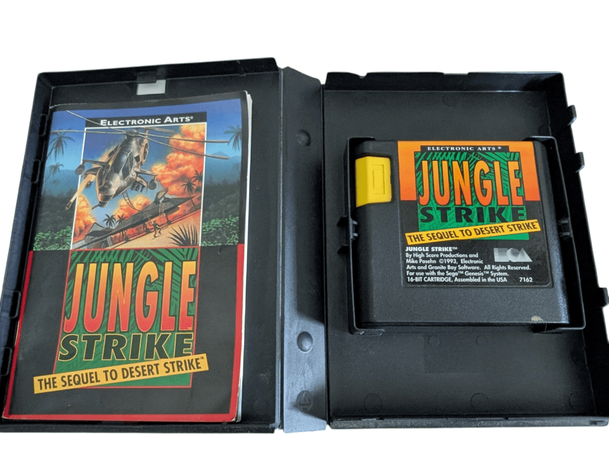 Jungle Strike - COMPLETE IN BOX (CIB) (1993) - Sega Genesis - Tested/Works - Video Games - ThrowbackBuys - Slaqr Retro Gaming & Collectibles