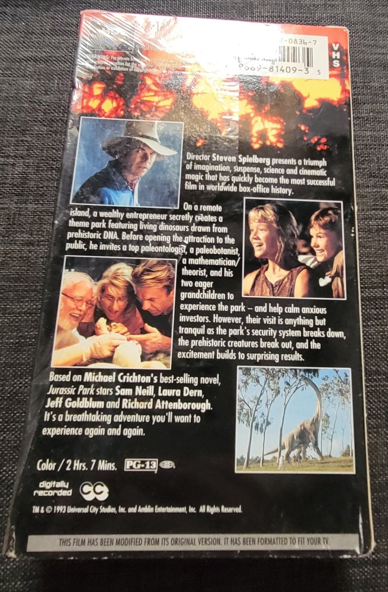 Jurassic Park VHS Tape - VHS - ThrowbackBuys - Amanda's Awesome Finds