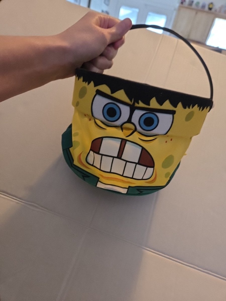 Kelloggs Cereal SpongeBob SquarePants Collapsible Halloween Candy Bucket - Bag - ThrowbackBuys - Amanda's Awesome Finds
