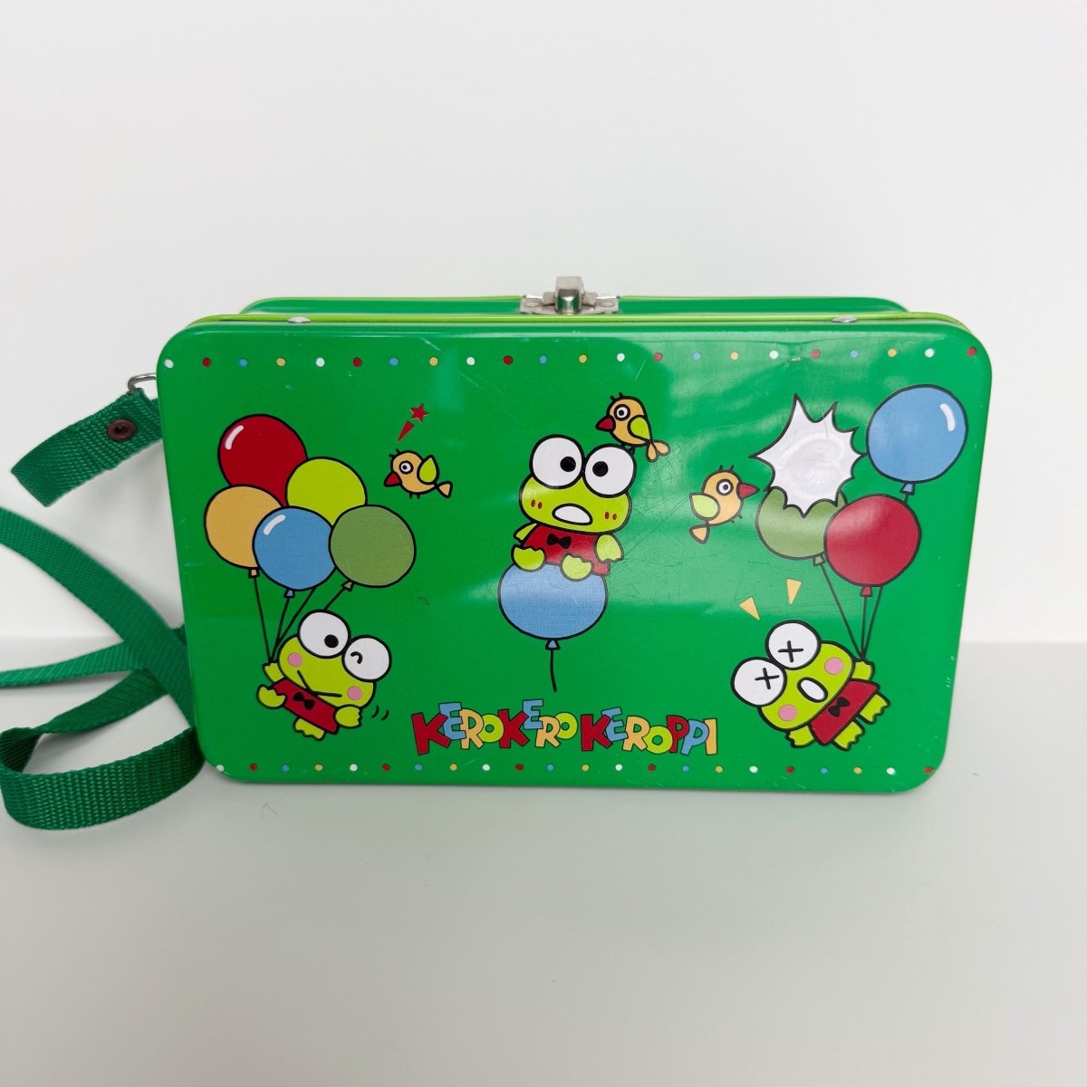 Keroppi Sanrio 1991 Tin Bag Birthday Celebration Frog - Tins - ThrowbackBuys - NostalgicEpisodes