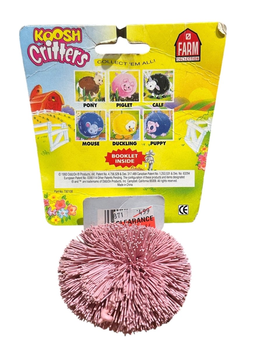 Koosh Critter piglet from the Farm Collection - 1993 - Action Figures & Collectibles - ThrowbackBuys - Abunnysvintageco