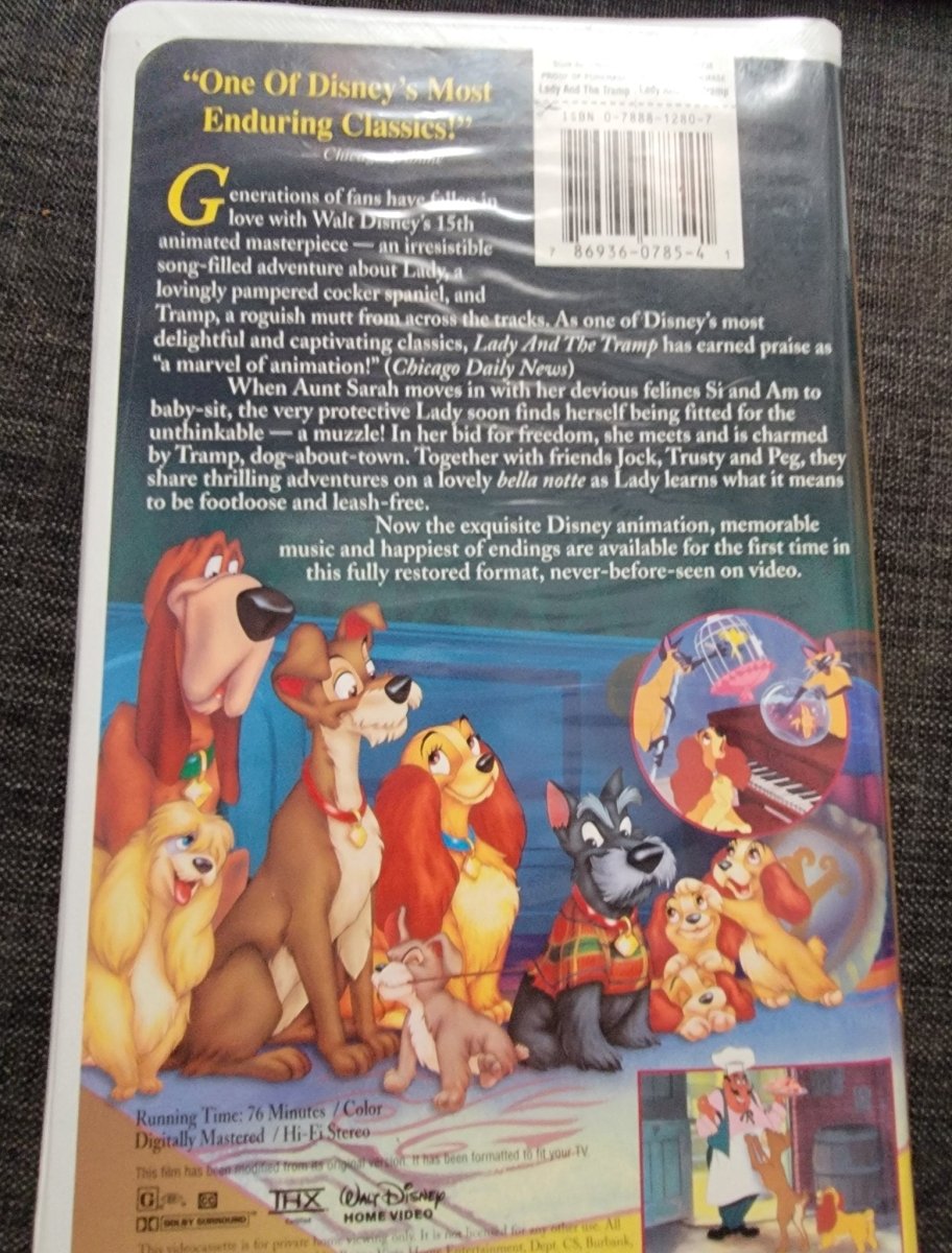 Lady and the Tramp VHS Clamshell - VHS - ThrowbackBuys - Amanda's Awesome Finds