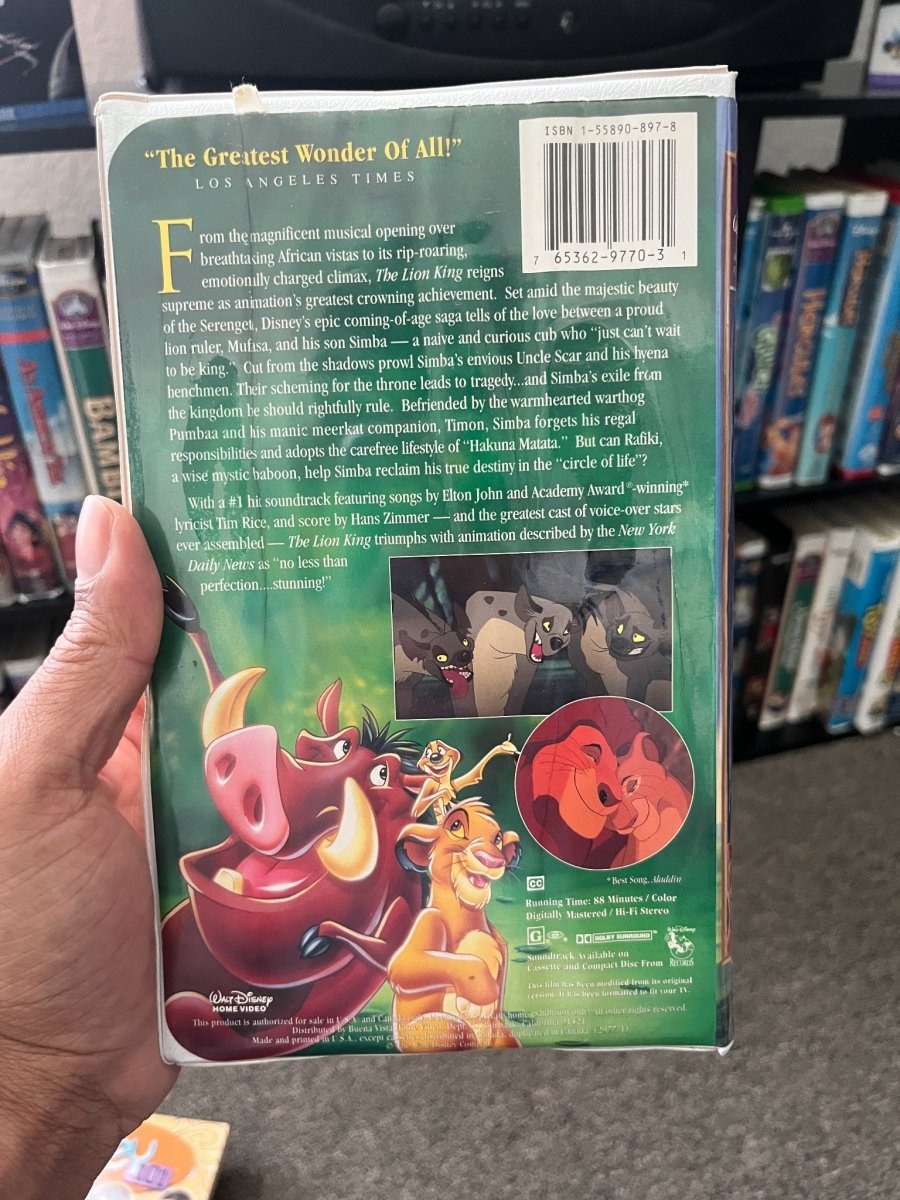 Lion King VHS - VHS - ThrowbackBuys - The Rickstalgia Shop