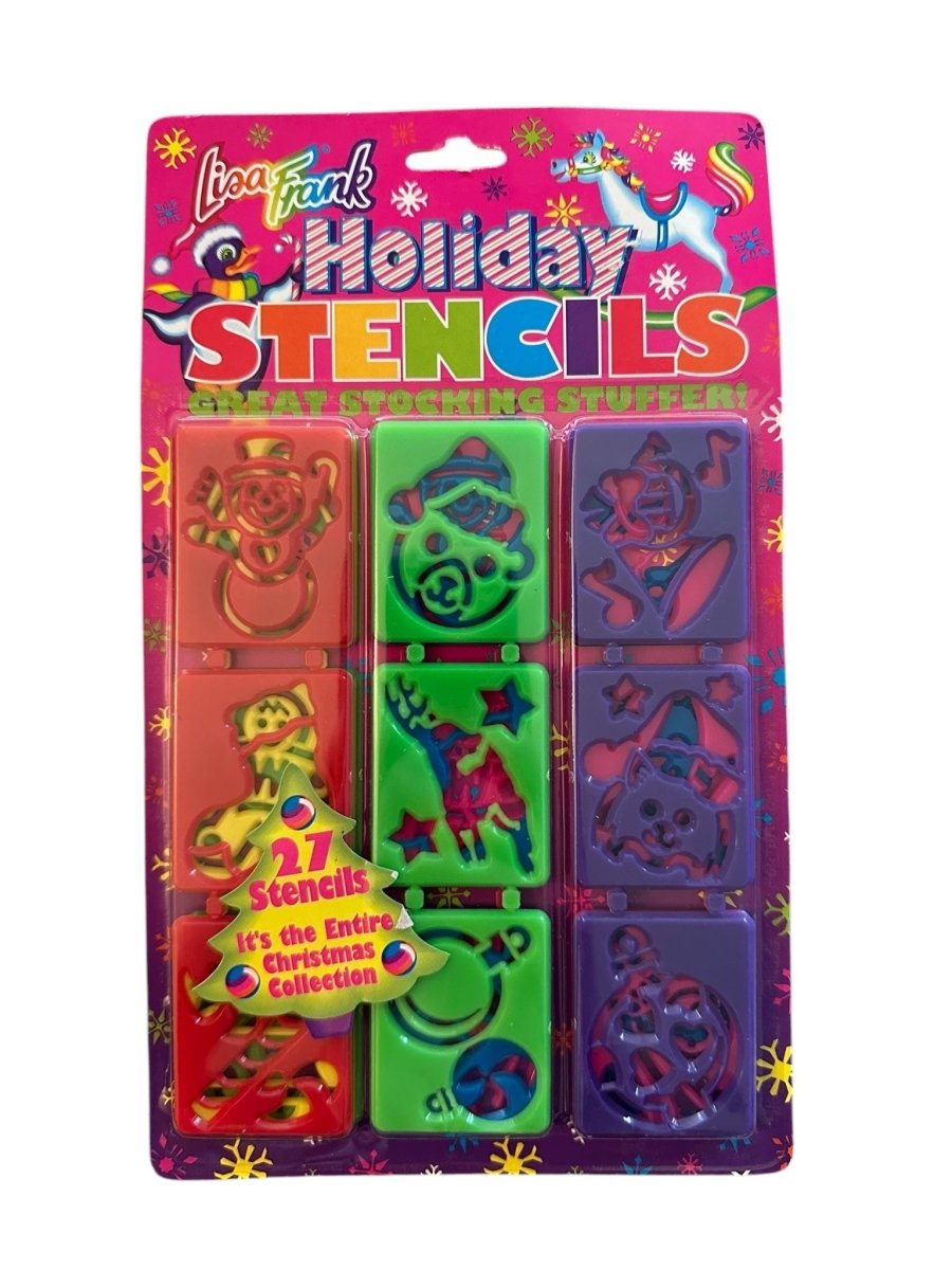 Lisa Frank Christmas Holiday stencils - Paper Goods - ThrowbackBuys - Abunnysvintageco