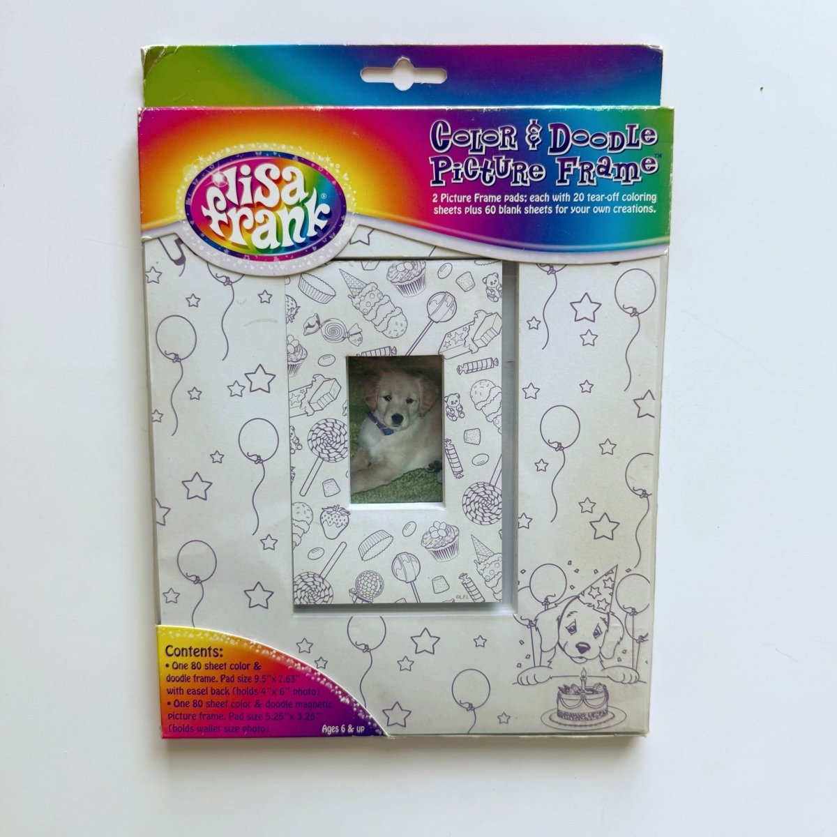 Lisa Frank Colour and Doodle Picture Frame Kit - Arts & Crafts - ThrowbackBuys -NostalgicEpisodes