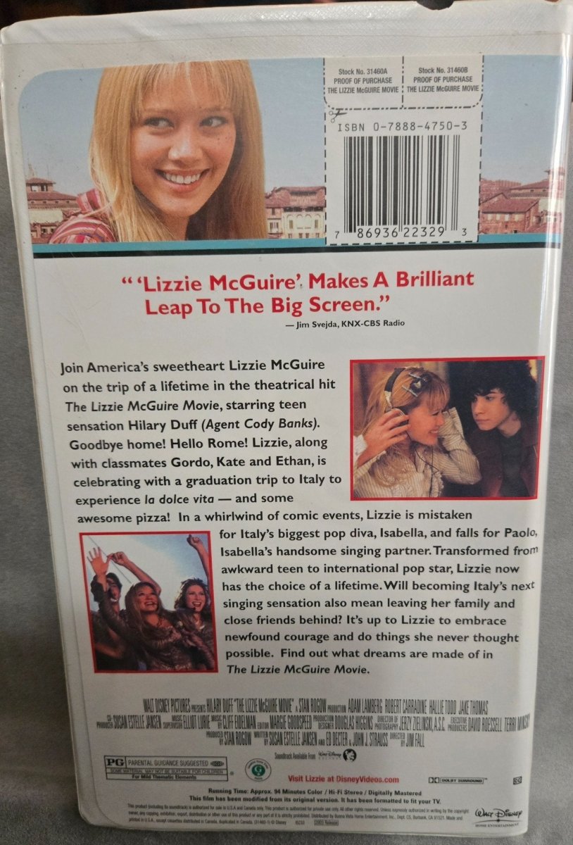 Lizzie McGuire Movie VHS Tape - VHS - ThrowbackBuys - Amanda's Awesome Finds