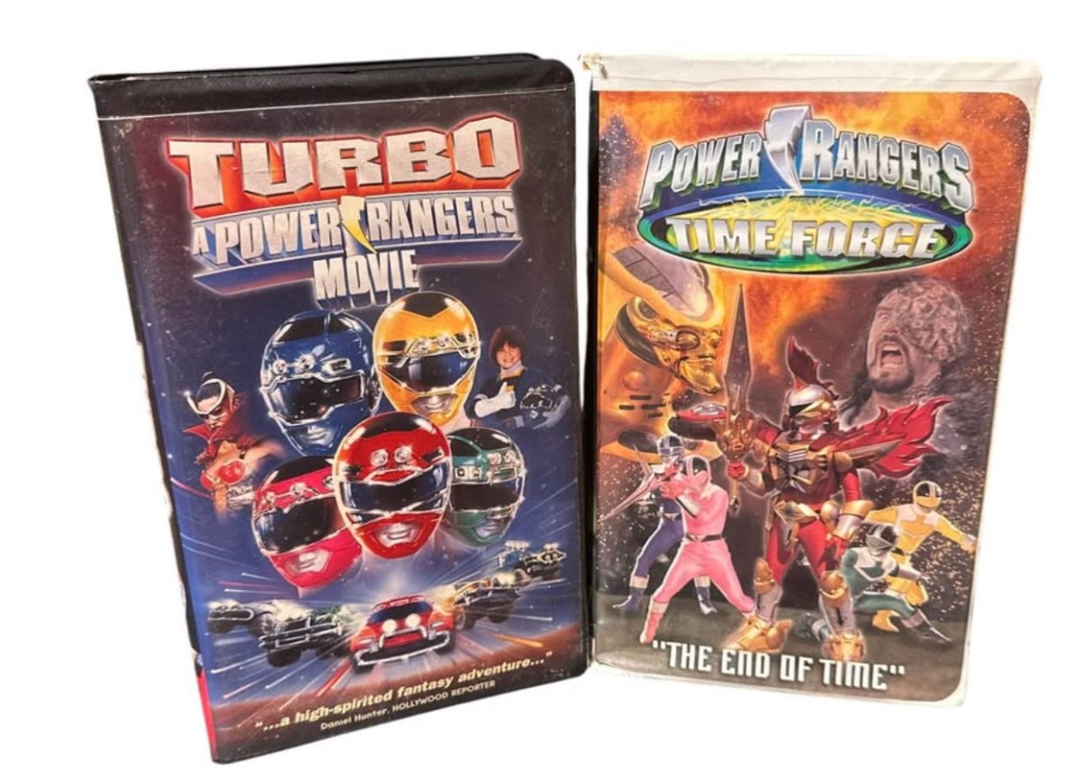 lot of 6 Power Rangers VHS - Lion Heart, Turbo , Day Of The Dino, End Of Time - VHS - ThrowbackBuys - Abunnysvintageco