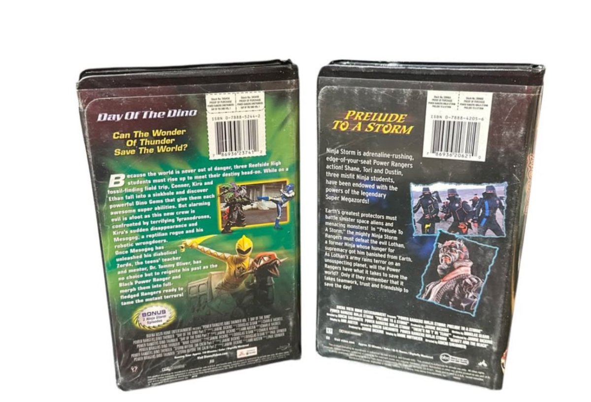 lot of 6 Power Rangers VHS - Lion Heart, Turbo , Day Of The Dino, End Of Time - VHS - ThrowbackBuys - Abunnysvintageco