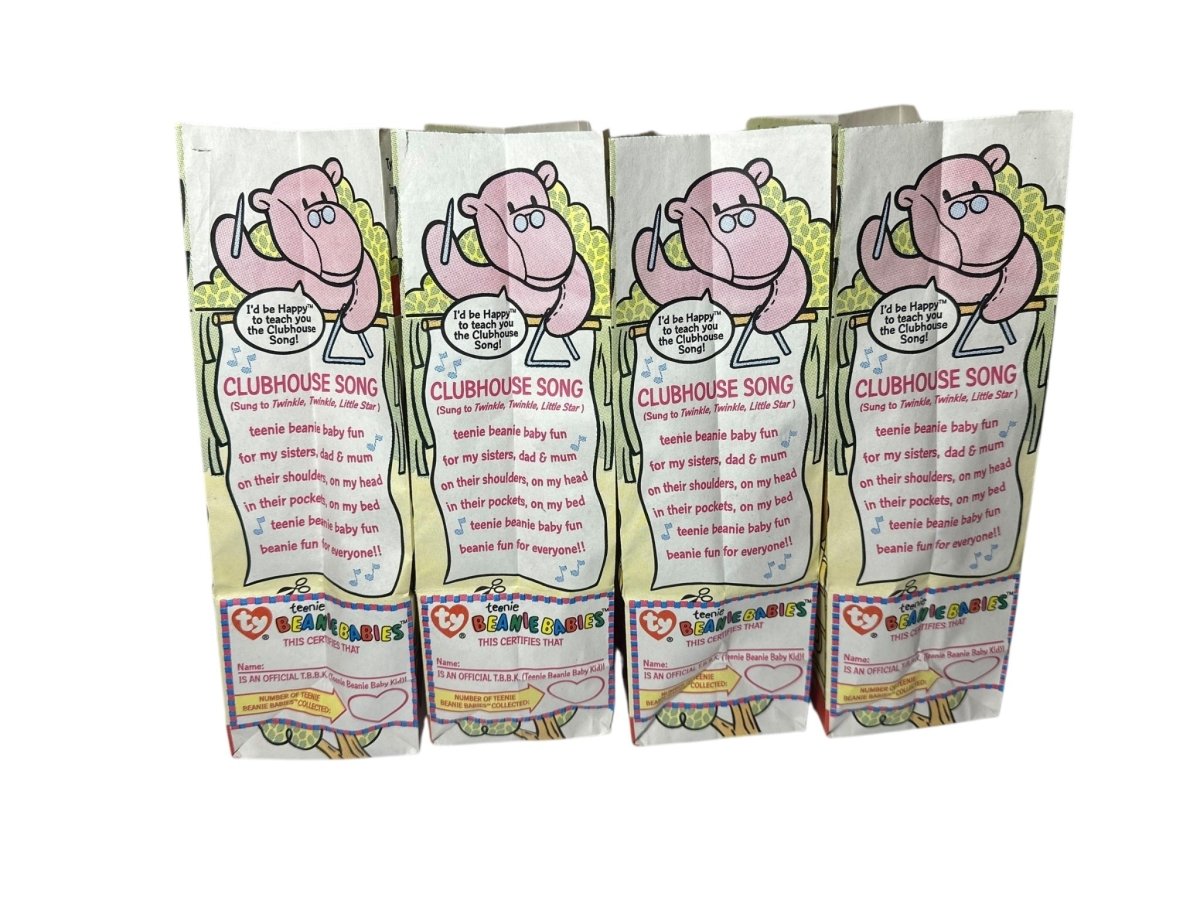 Lot of Vintage 1998 - 1999 McDonald's Happy Meal Bags TY Teenie Beanie Babies - ThrowbackBuys - Abunnysvintageco