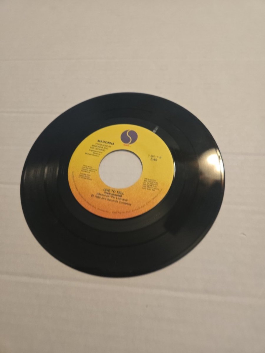 Madonna Live To Tell 45 RPM Vinyl - Vinyl - ThrowbackBuys - Amanda's Awesome Finds