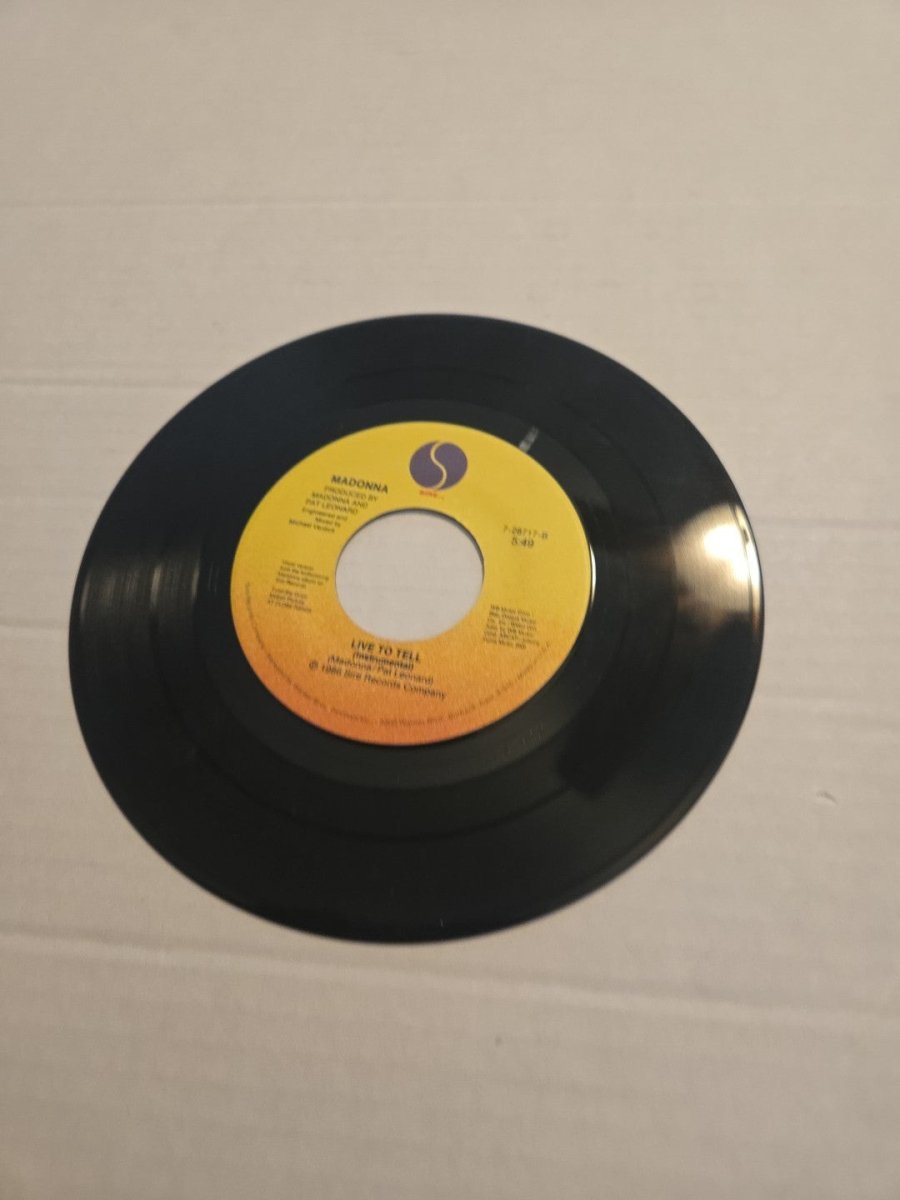 Madonna Live To Tell 45 RPM Vinyl - Vinyl - ThrowbackBuys - Amanda's Awesome Finds