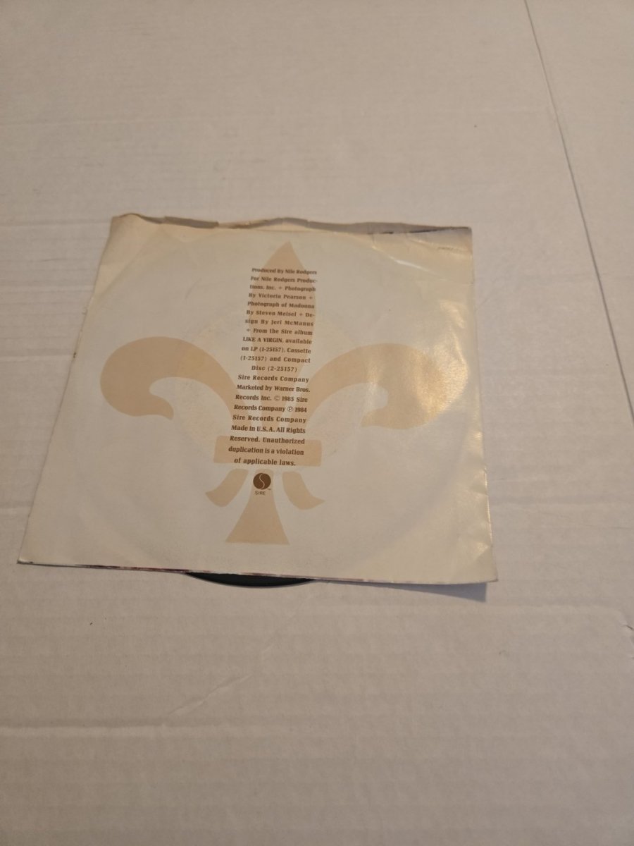 Madonna Material Girl 45RPM Vinyl Record - Vinyl - ThrowbackBuys - Amanda's Awesome Finds