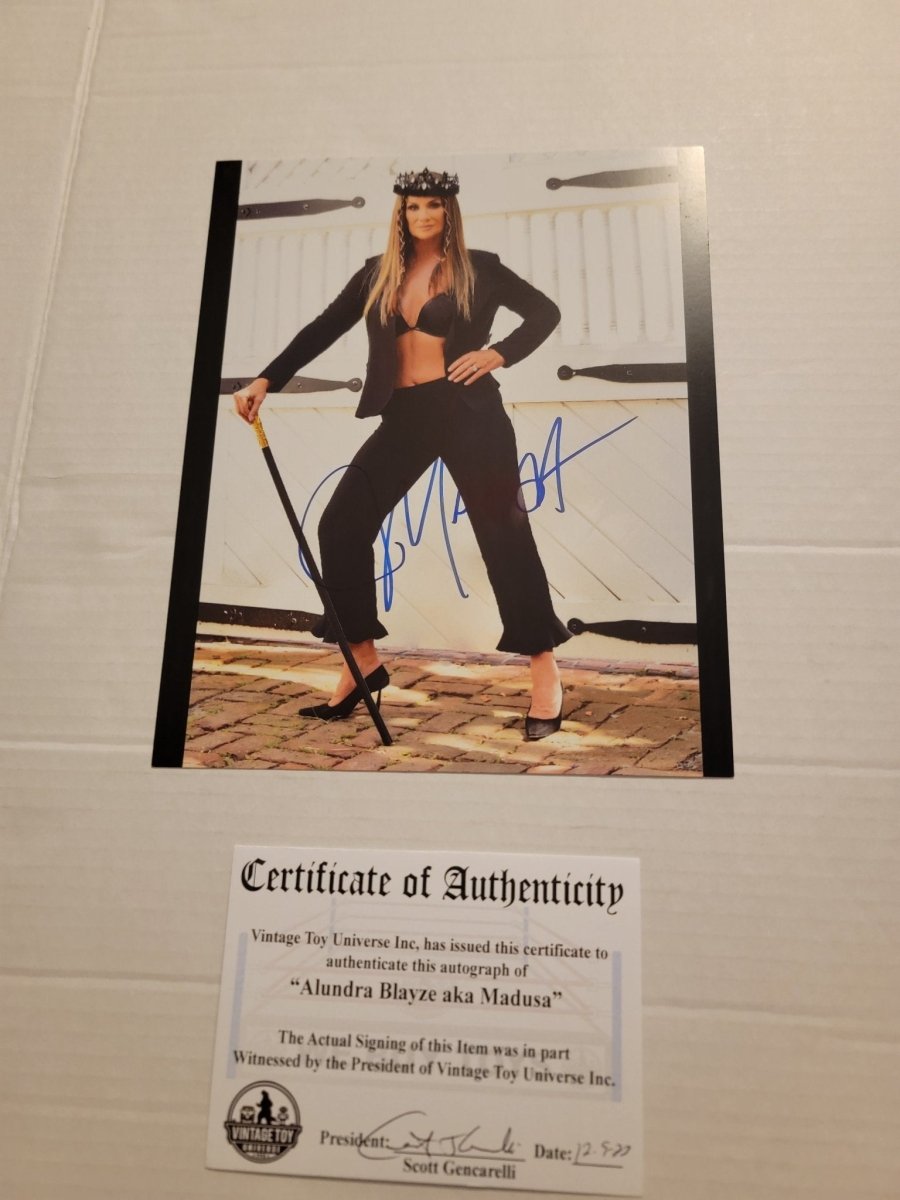 Madusa Crown Autographed Photo with COA - Paper Goods - ThrowbackBuys - Amanda's Awesome Finds