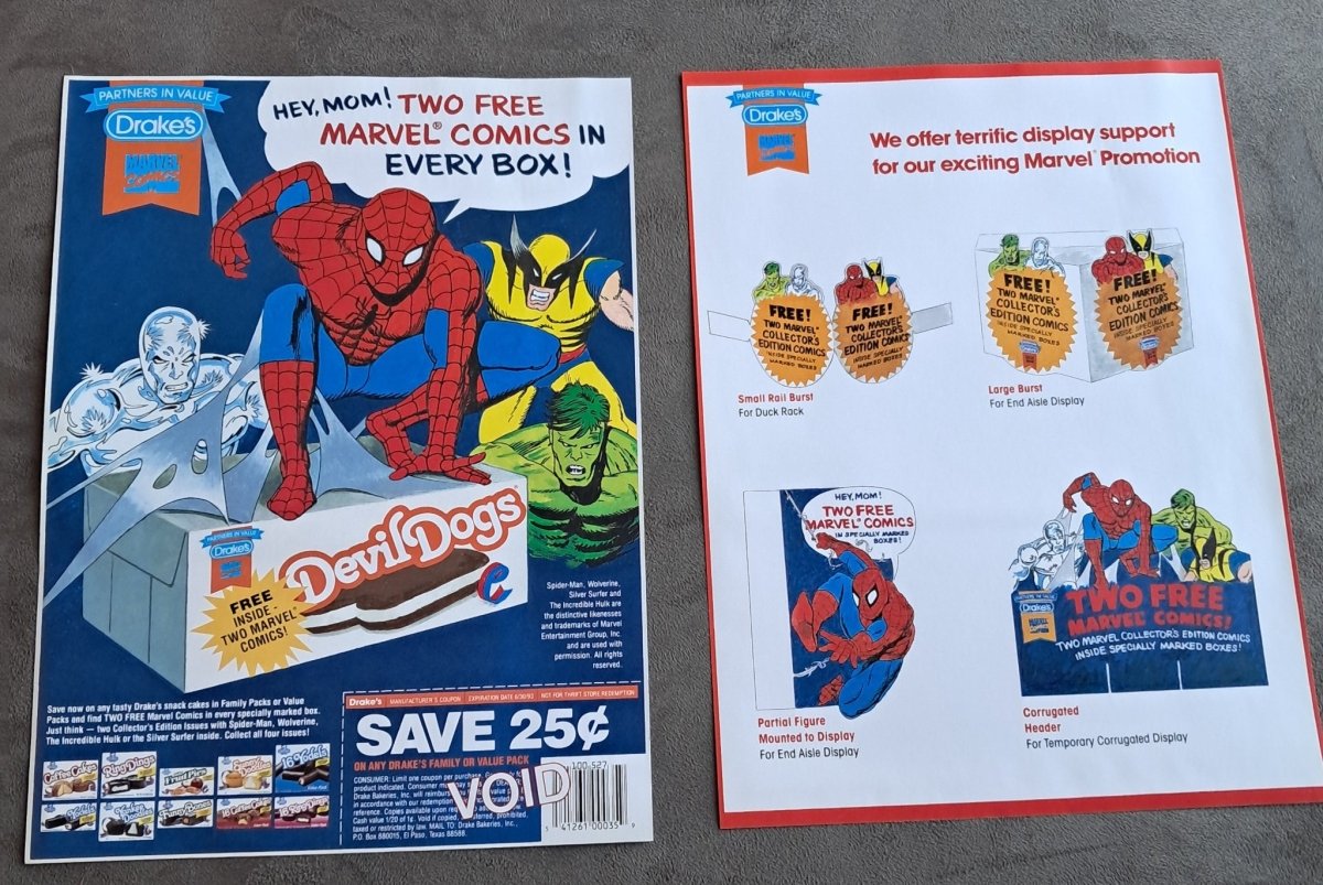 Marvel Promo Pack 1989 Drakes Desserts - Comics - ThrowbackBuys - Retrotoyz&gamez87