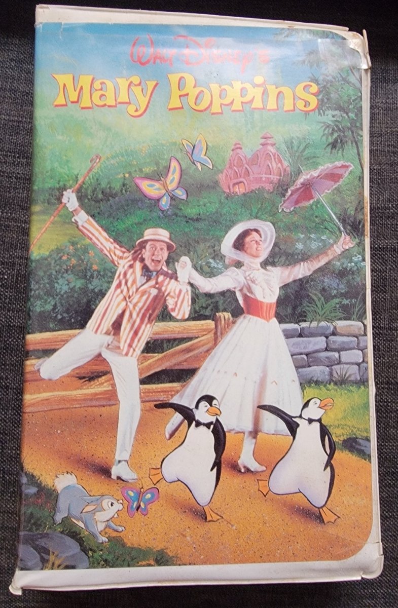 Mary Poppins VHS Tape Damaged Clamshell - VHS - ThrowbackBuys - Amanda's Awesome Finds