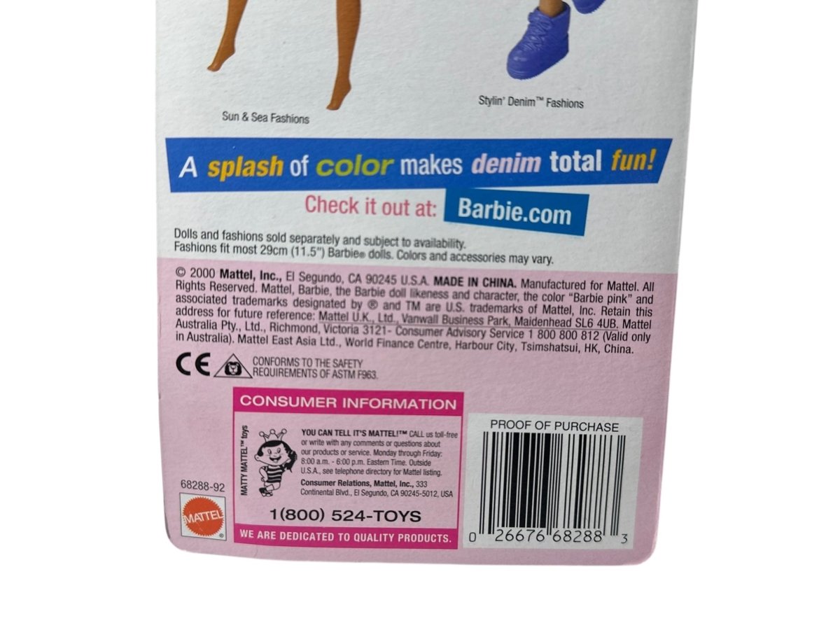 Mattel 2000 "Stylin' Denim Fashions" Barbie Doll Outfit 68288 - 92 - Dolls - ThrowbackBuys - Abunnysvintageco