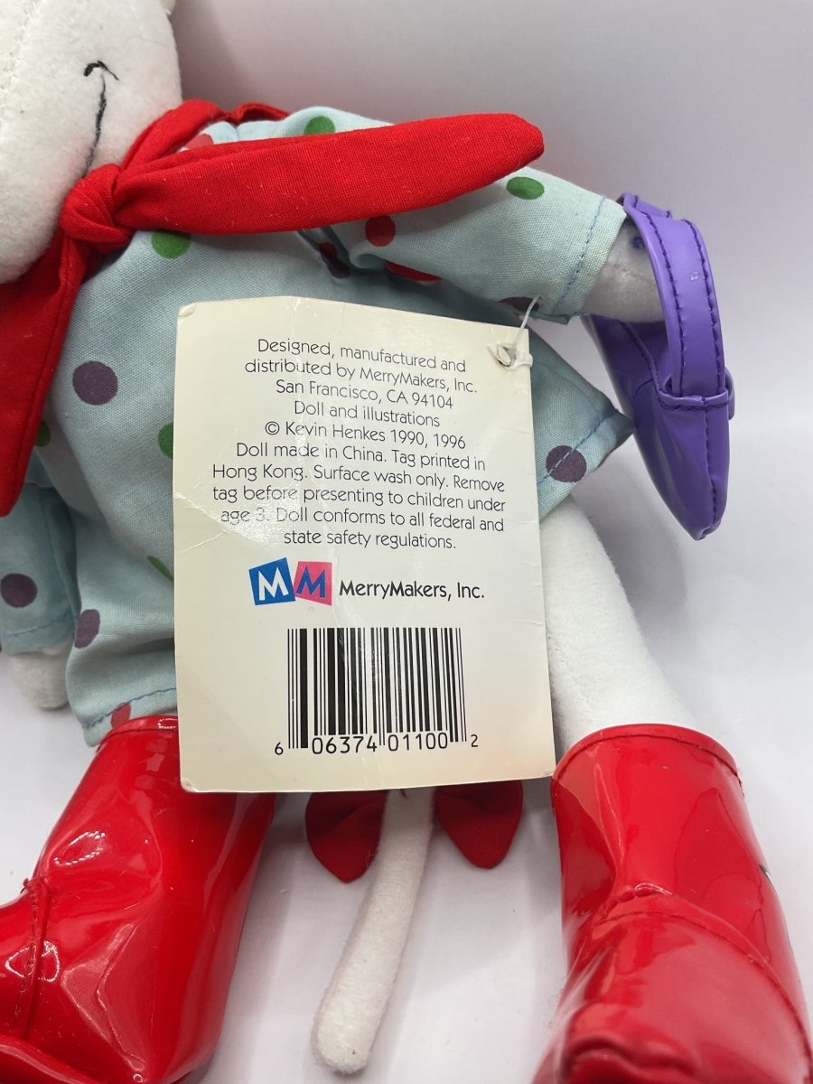 MerryMakers Lilly Mouse Plush Doll 1996 Red Cape Purple Purse With Tags - Plushies - ThrowbackBuys -Just_in_collections