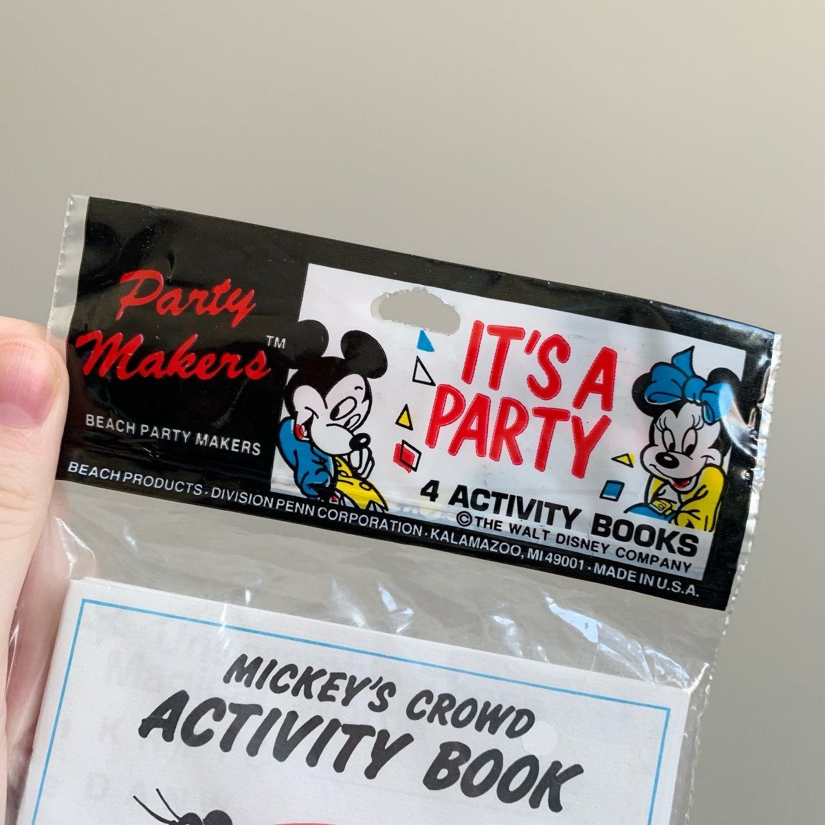 Mickey Mouse It's a Party Activity Book Favours Vintage New - Memorabilia - ThrowbackBuys - NostalgicEpisodes