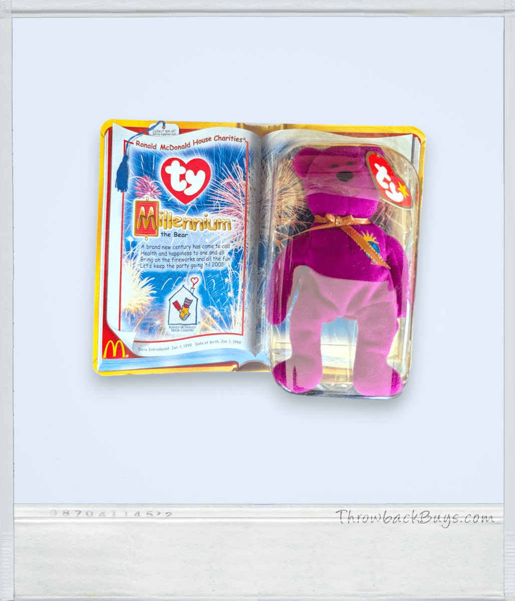Millennium the Bear - Ty Beanie Baby - McDonald's - 1999 - New in Package - Collectible Toys - ThrowbackBuys - Slaqr Retro Gaming & Collectibles
