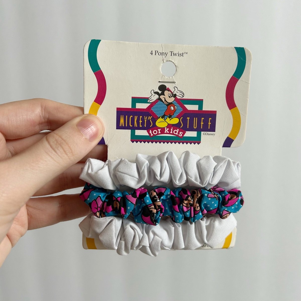 Minnie Mouse Hair Scrunchies 1993 Mickey's Stuff For Kids - Hair Ties & Elastics - ThrowbackBuys - NostalgicEpisodes