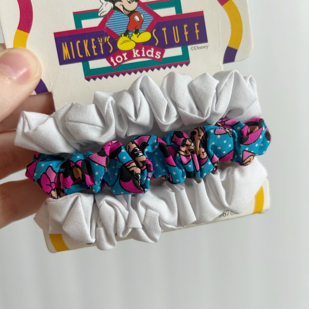Minnie Mouse Hair Scrunchies 1993 Mickey's Stuff For Kids - Hair Ties & Elastics - ThrowbackBuys - NostalgicEpisodes