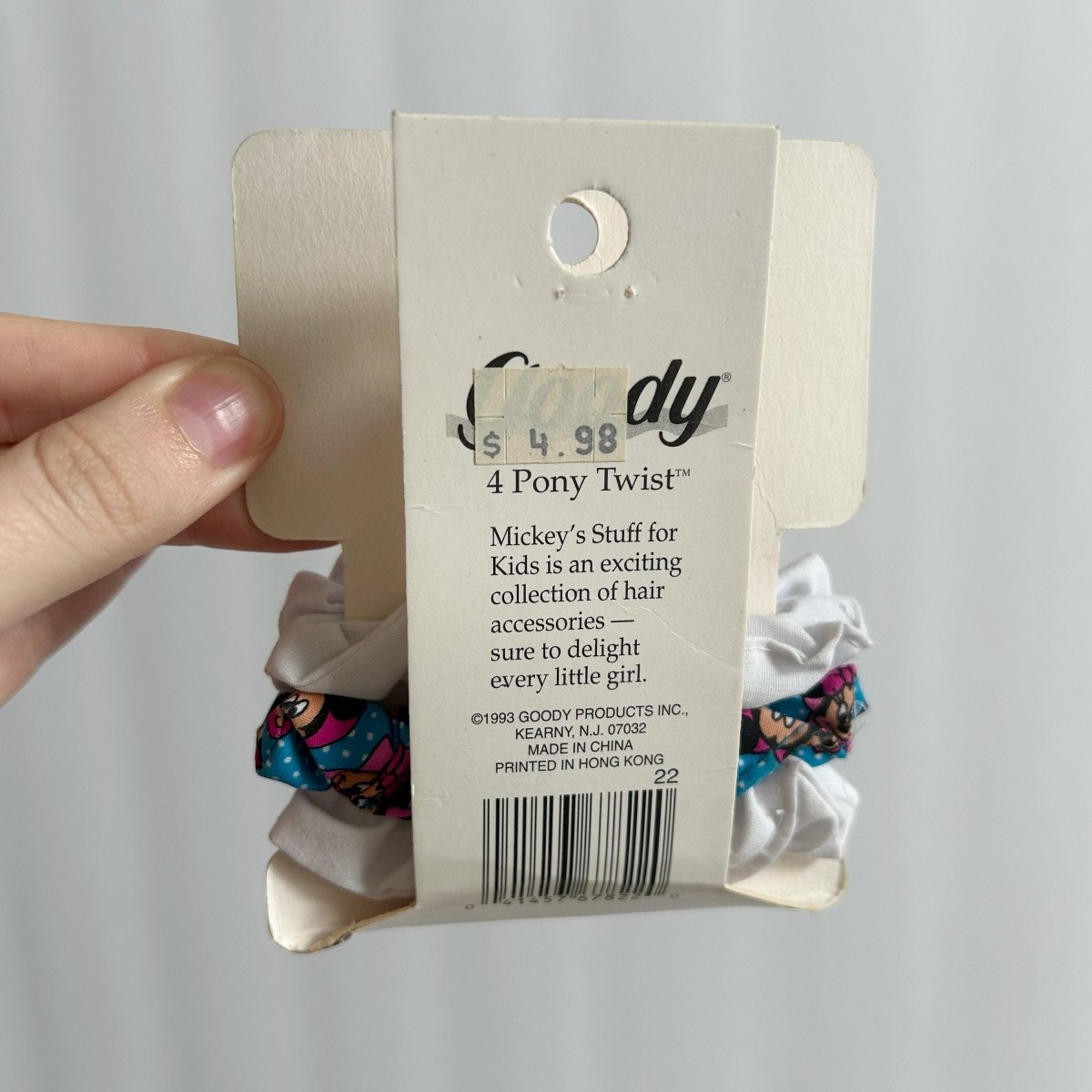 Minnie Mouse Hair Scrunchies 1993 Mickey's Stuff For Kids - Hair Ties & Elastics - ThrowbackBuys - NostalgicEpisodes