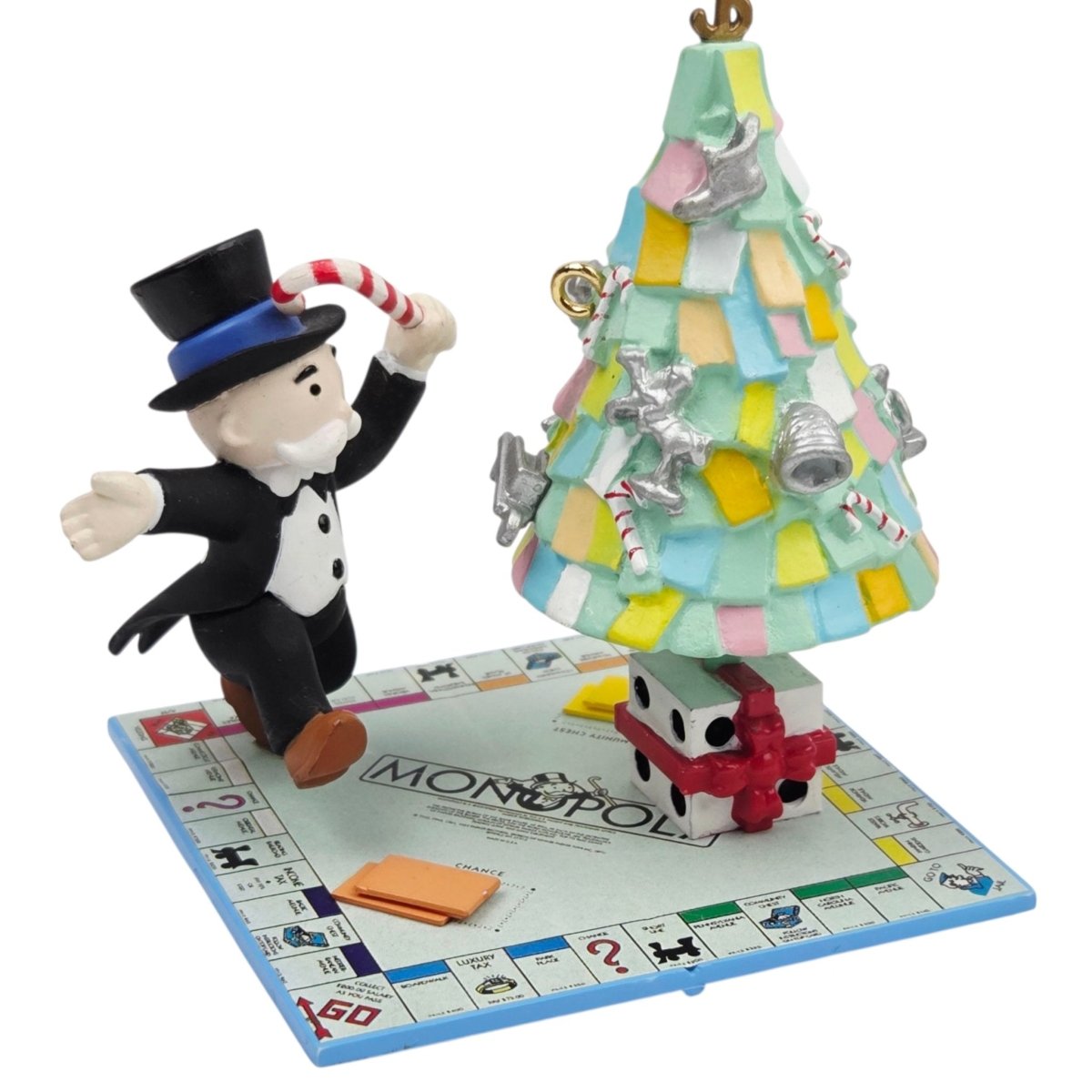 Monopoly Christmas Ornaments Set of 2 - Mr. Monopoly & Merry Monopoly - Ornaments - ThrowbackBuys - A N E 1 Stop Shop